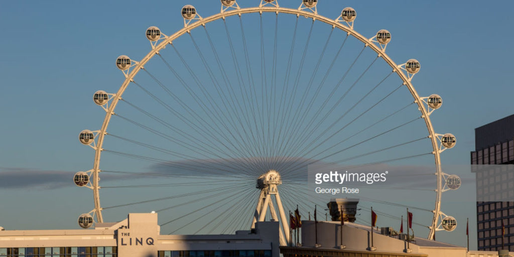 The LINQ and High Roller behind