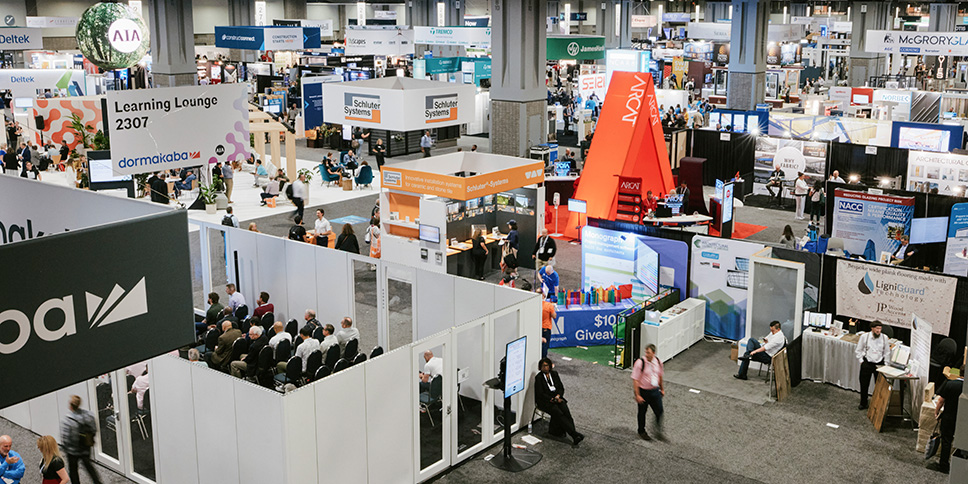 Exhibits on expo floor